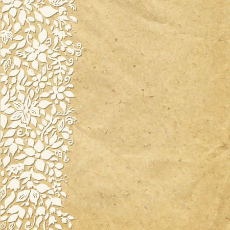 Vintage Card With Flowers, Vector Illustrationのイラスト素材