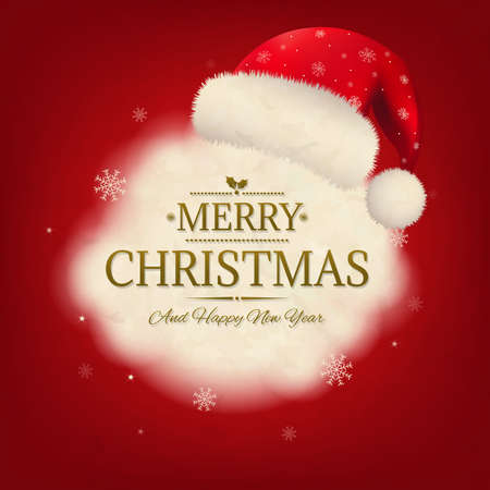 Retro Xmas Card With Gradient Mesh, Vector Illustrationのイラスト素材