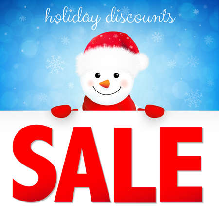 Winter Sale Poster With Gradient Mesh, Vector Illustrationのイラスト素材