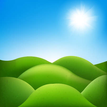 Fantastic Landscape With Gradient Mesh, Vector Illustrationのイラスト素材