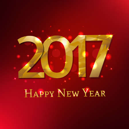 New Year Card With Gradient Mesh, Vector Illustrationのイラスト素材