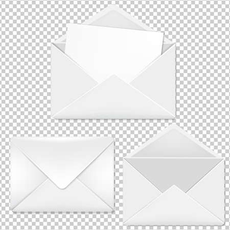Envelope Big Collection With Gradient Mesh, Vector Illustrationのイラスト素材