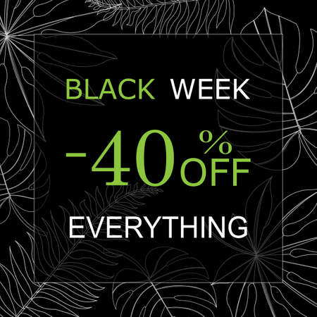Black Week, With Gradient Mesh
