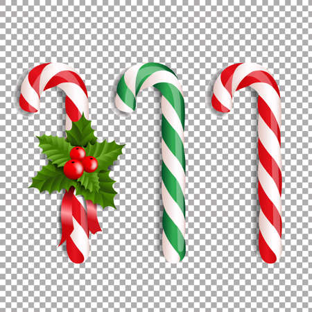 Xmas Lollipop Set With Gradient Meshのイラスト素材