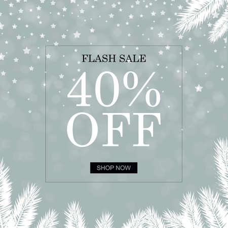 Winter Sale Poster, Vector Illustration