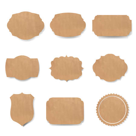 Vintage labels Set With Gradient Mesh, Vector Illustrationのイラスト素材