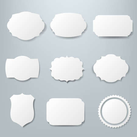 Vintage Labels Set With Gradient Mesh, Vector Illustrationのイラスト素材