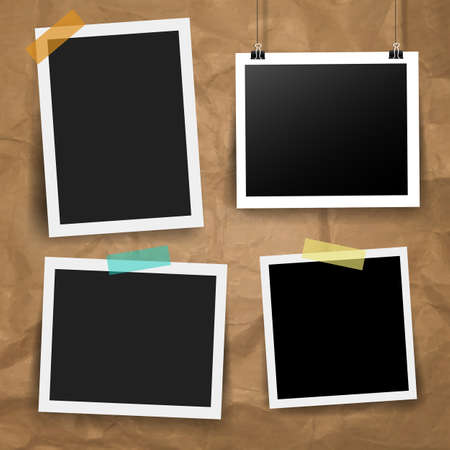 Photo Frame Collection With Gradient Mesh, Vector Illustration