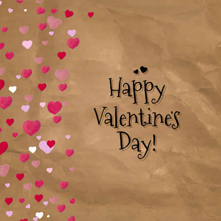 Valentines Day Card Retro Card With Gradient Mesh, Vector Illustrationのイラスト素材