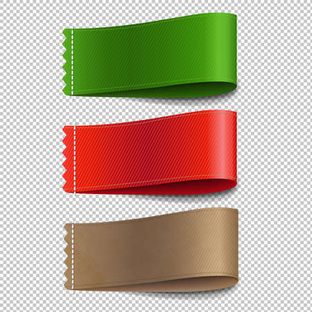 Colorful Labels Set Transparent Background With Gradient Mesh, Vector Illustration.のイラスト素材