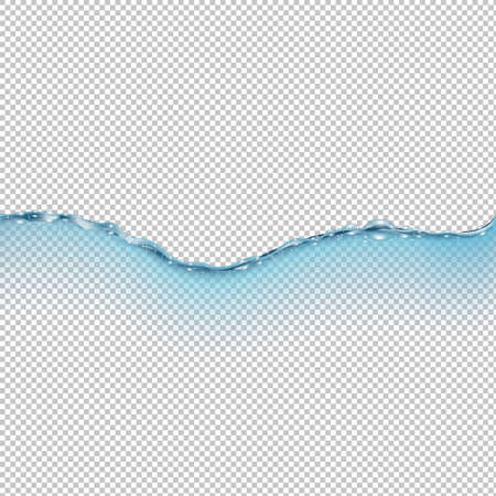Water Wave Isolated Transparent Background With Gradient Mesh, Vector Illustrationのイラスト素材