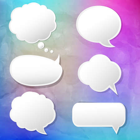 Colorful Background With Speech Bubble With Gradient Mesh, Vector Illustrationのイラスト素材