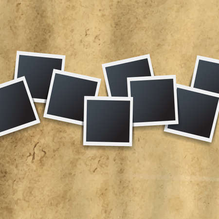 Photos Border Isolated Retro Background With Gradient Mesh, Vector Illustrationのイラスト素材