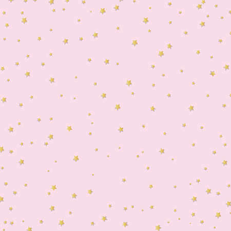 Golden Stars With Pink Background, Vector Illustrationのイラスト素材
