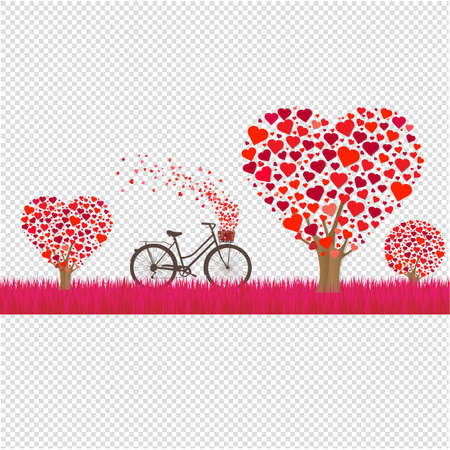 Happy Valentines Day Border, Vector Illustrationのイラスト素材