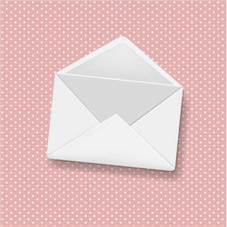Envelope Pink Background With Gradient Mesh, Vector Illustrationのイラスト素材