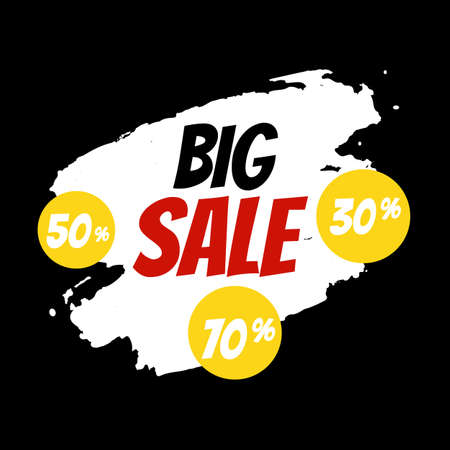 Big Sale Poster With Gradient Mesh, Vector Illustrationのイラスト素材