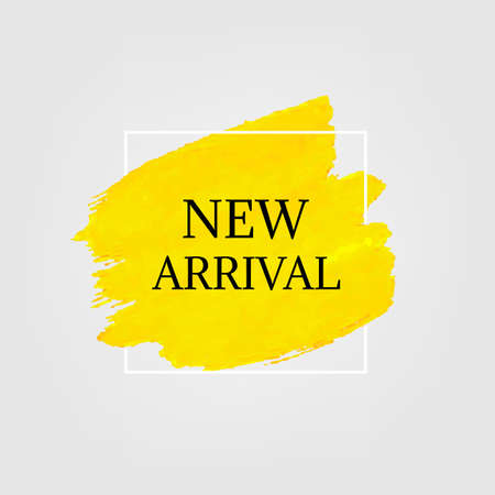 Yellow Banner With Paint, Vector Illustrationのイラスト素材