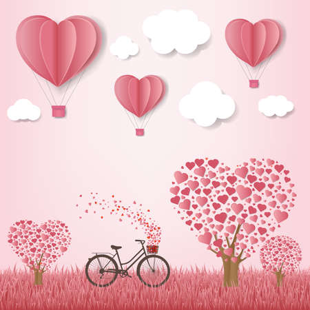 Valentines day card With Gradient Mesh, Vector Illustrationのイラスト素材