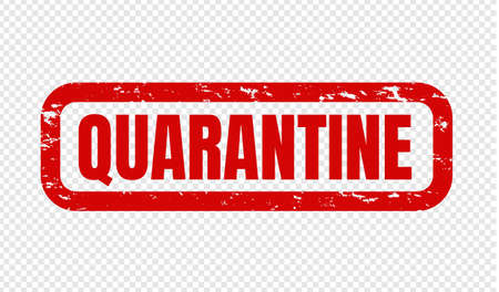 Quarantine Text Isolated Transparent Backgroundのイラスト素材