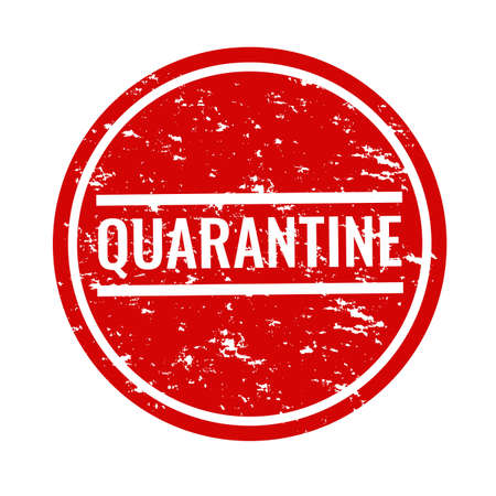 Quarantine Text With Isolated White Backgroundのイラスト素材