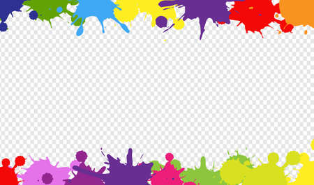 Colorful Blob Border With Transparent Background, Vector Illustrationのイラスト素材