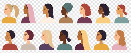 Women Of Different Nationalities Set Transparent Background