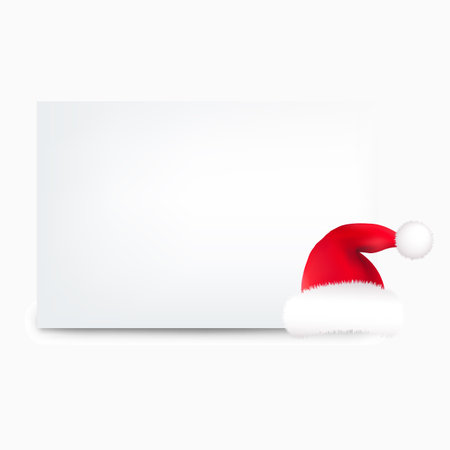 Blank Gift Tag And Santa Hatのイラスト素材