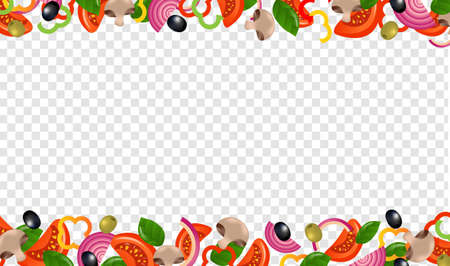 Vegetables Frame With Transparent Backgroundのイラスト素材