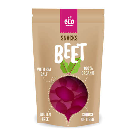 Set Of Vegetable Beet Snacks Isolated White backgroundのイラスト素材