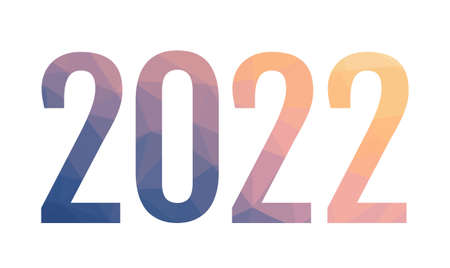 New Year Text Pastel Yellow And Pink Poligonal Background