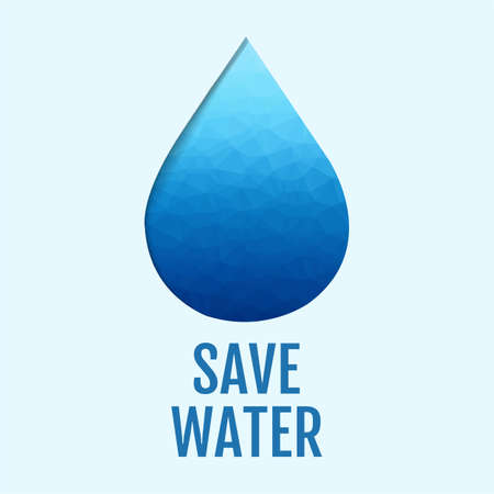 Blue Water Drop Icon With Textのイラスト素材