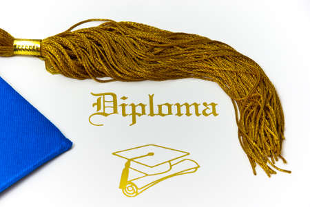 Diploma and Tassle with Capの写真素材