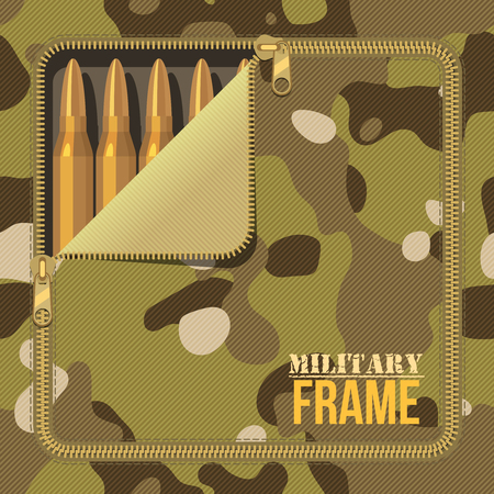 open zip zipper frame border flat styleのイラスト素材