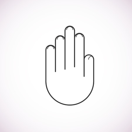 hand icon, isolated vector illustration on white backgroundのイラスト素材