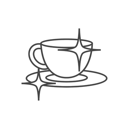 Clear dish icon, isolated vector illustrationの写真素材