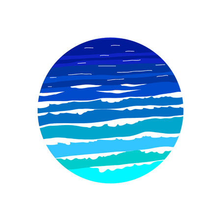 Ocean Sea Wave Logo Design Templateのイラスト素材