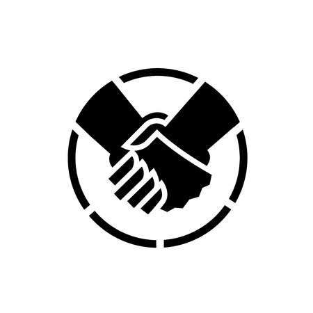 handshakes stencil  , isolated vector design artの写真素材
