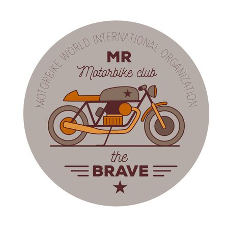 motorcycle icon vector logo illustration, isolated on whiteのイラスト素材