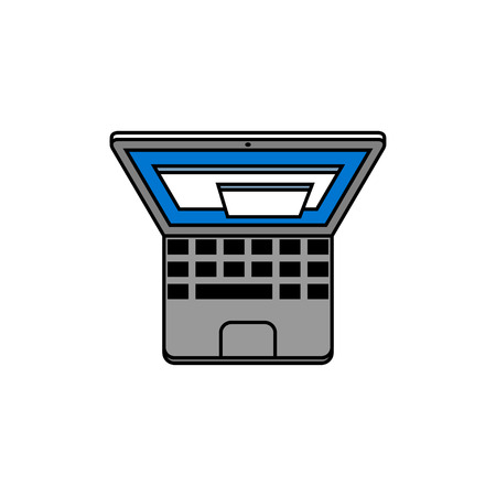 Laptop Icon illustration design, isolated on whiteのイラスト素材