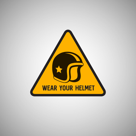 wear your helmet signのイラスト素材