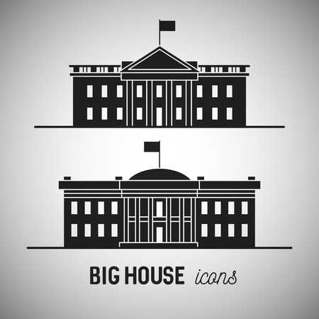 white house icons.のイラスト素材