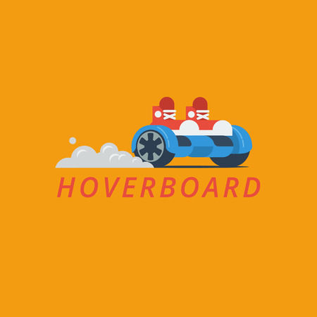 Hoverboard vector illustration.