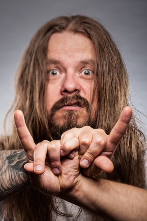 A Caucasian man in his 30's looking displeased.の写真素材