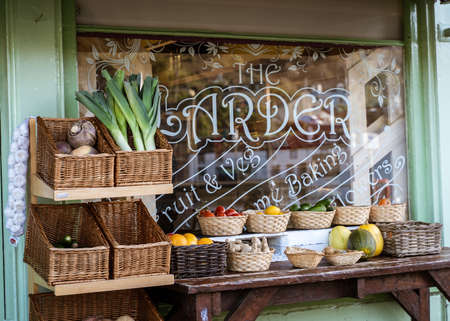 The Larder, a greengrocers in Tarbert on the coast of Loch Fyne in Argyll & Bute.