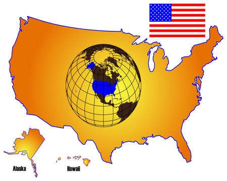 big american map のイラスト素材