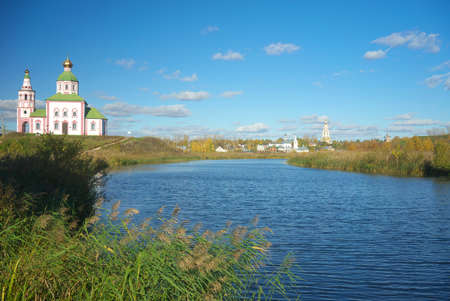 Autumn landscape in Suzdal. Gold ring of Russia.の写真素材