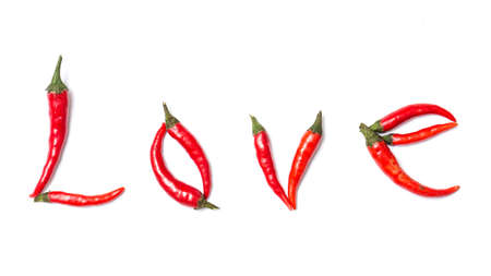 Love of the red hot chilli peppersの写真素材