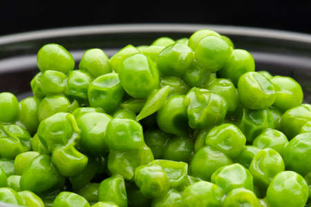 Closeup of cooked green peasの写真素材
