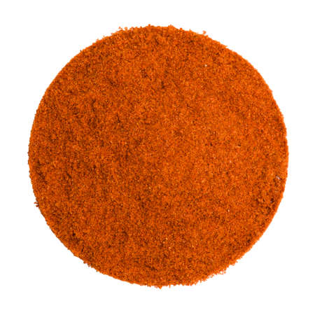 Closeup overview of paprika isolated on whiteの写真素材